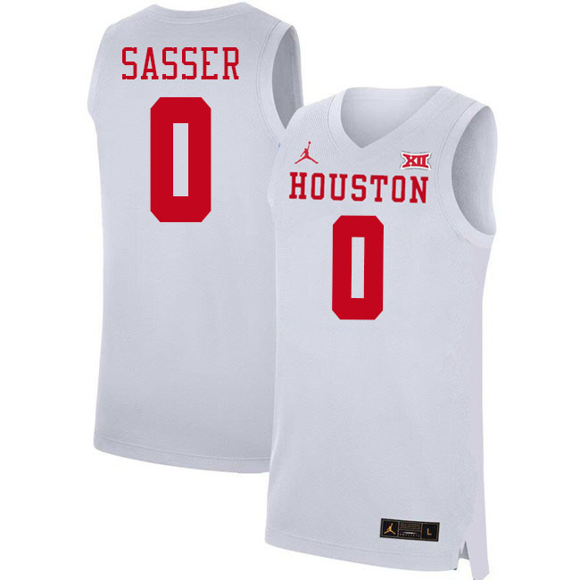 Marcus Sasser College Jersey,Houston Cougars #0 Marcus Sasser Basketball Jersey Youth-White